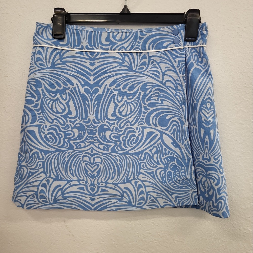 Patagonia Button Out Board Wrap Skirt Removable Shorts Womens 2 Blue